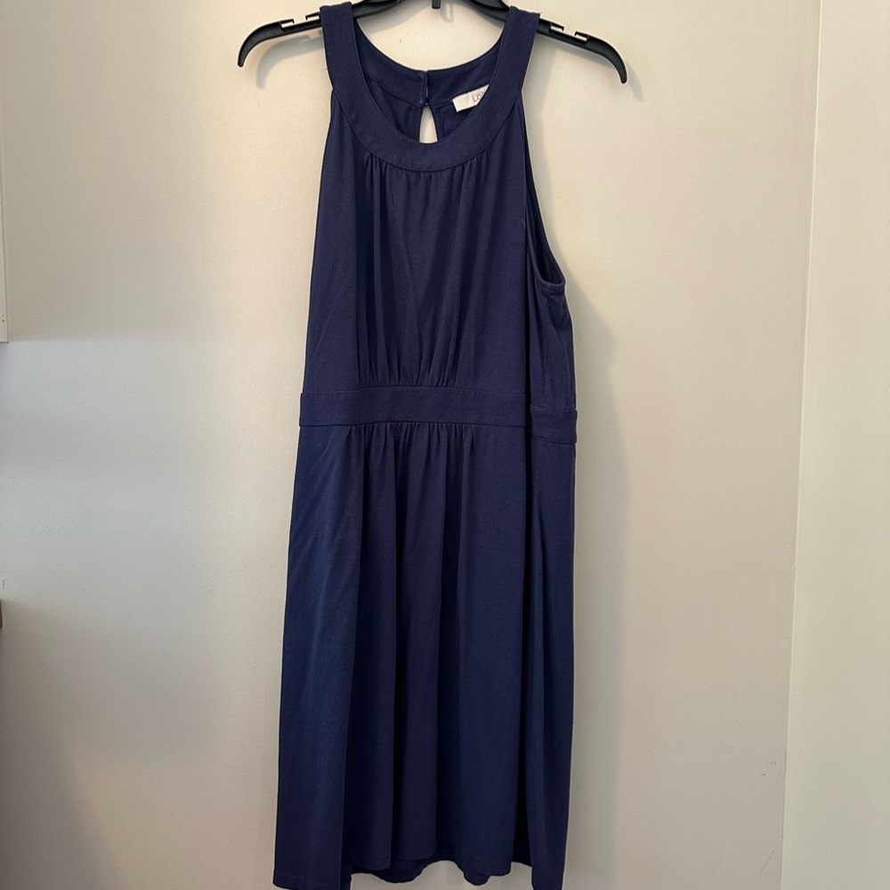Loft halter top navy blue dress